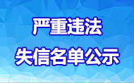 嚴(yán)重違法失信名單公示